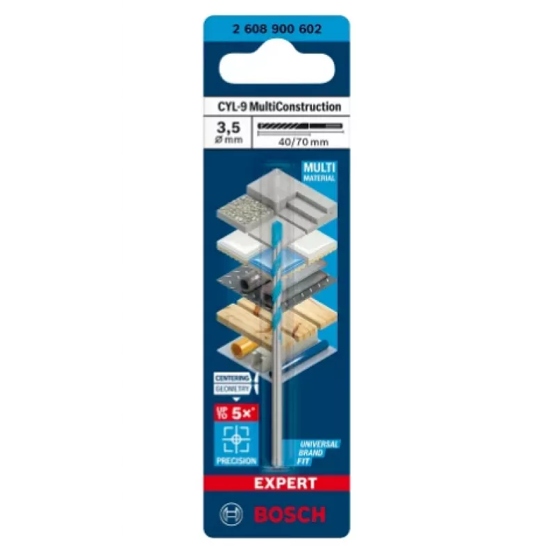 MultiConstruction vrták Bosch EXPERT CYL-92608900602, 3,5 mm priemer, 40 mm dĺžka