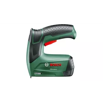 Sprejovacia pištoľ Bosch PTK 3,6 LI Office Set — akumulátorová, Li-Ion 1,5 Ah, dĺžka sponiek 4 mm–10 mm, šírka 50 mm