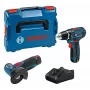 Bosch GSR 12V-15 + GWS 12V-76 + 2 batérie 2 Ah + GAL 12V-40 (L) Professional sada akumulátorového náradia