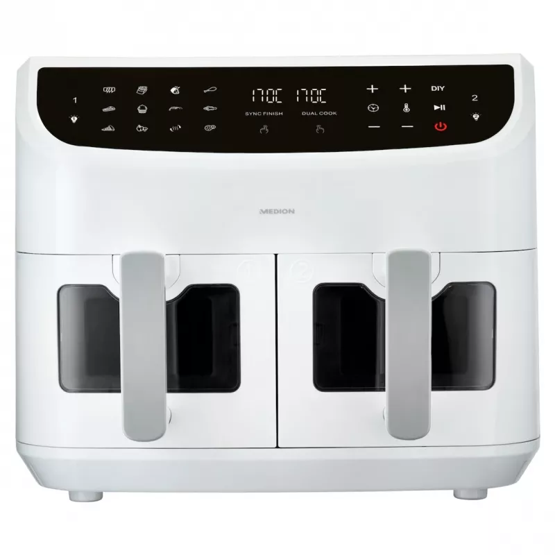 MEDION LIFE P20 Double 8.7 L 2600 W teplovzdušná fritéza biela