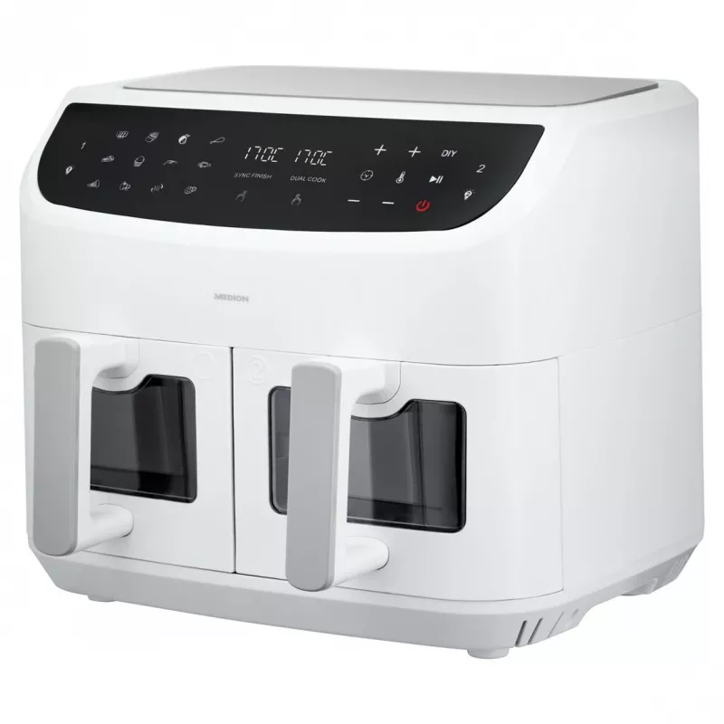 MEDION LIFE P20 Double 8.7 L 2600 W teplovzdušná fritéza biela