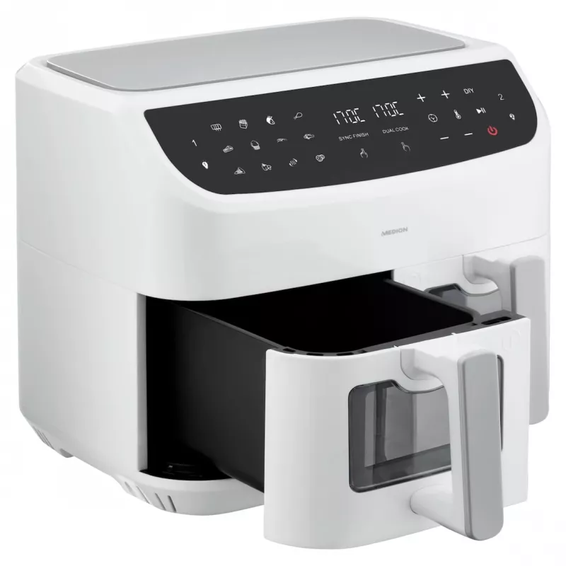 MEDION LIFE P20 Double 8.7 L 2600 W teplovzdušná fritéza biela