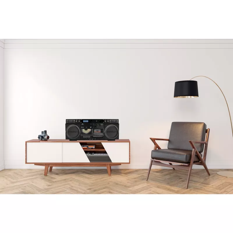 Hudobný systém MEDION LIFE P66538 — 20 W, 2-pásmový reproduktor, DAB+/FM/PLL, Bluetooth, LCD displej, čierny