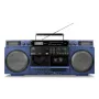 MEDION LIFE P66538 20 W Modrý kompaktný audio systém — 20 W RMS, 2-pásmové reproduktory, DAB+/PLL, Bluetooth 10 m, predný mechanizmus na disk