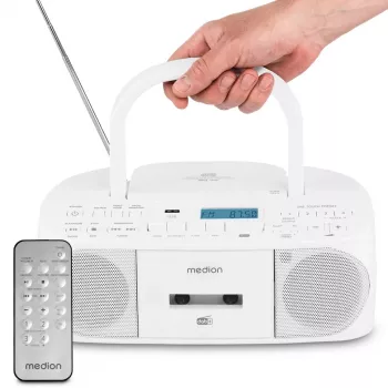 Osobné rádio MEDION 50079330 – DAB+/FM/PLL tuner, 6 W RMS, LCD displej, Bluetooth 10 m, 3,5-mm slúchadlá