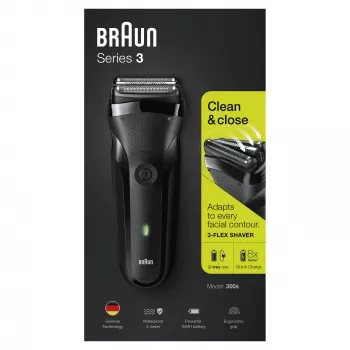 Braun Series 3 300s fóliový holiaci strojček zastrihávač čierny