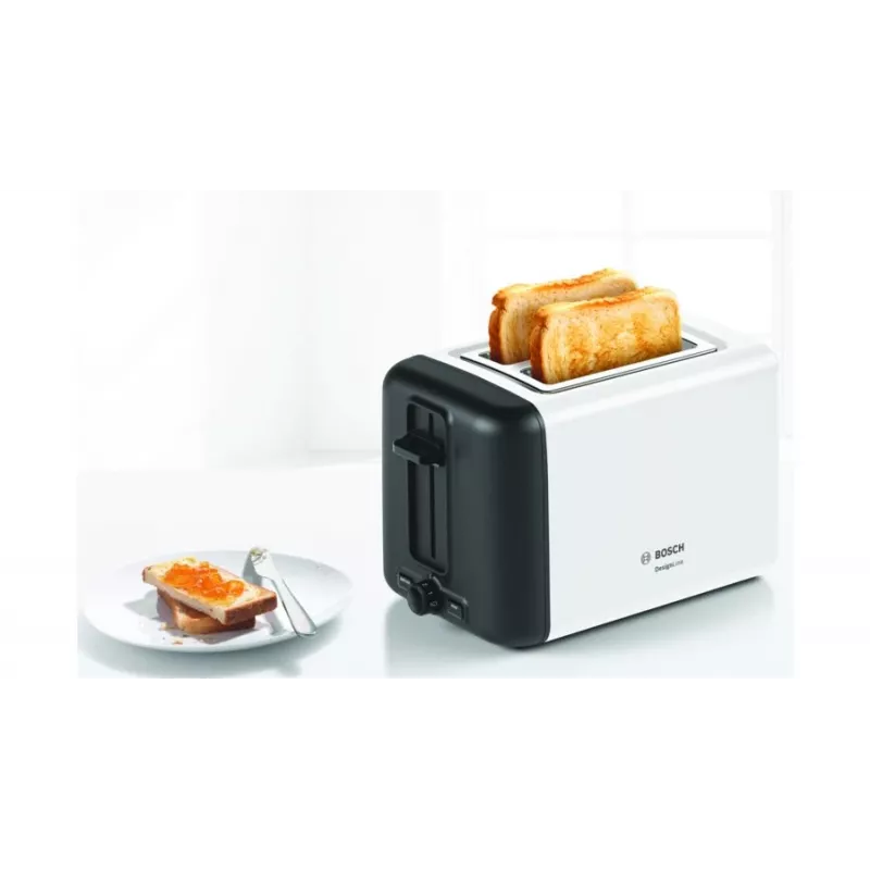 Bosch TAT3P421DE hriankovač 2 plátky 970 W čierny, biely