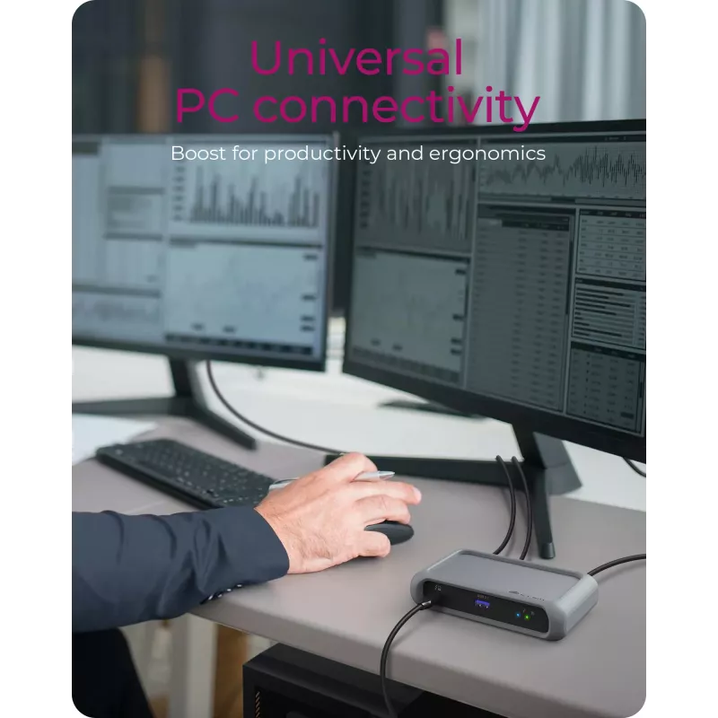 ICY BOX IB-HUB801-TB4 Thunderbolt 4 40000 Mbit/s antracitový, čierny