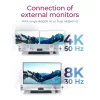 ICY BOX IB-HUB801-TB4 Thunderbolt 4 40000 Mbit/s antracitový, čierny