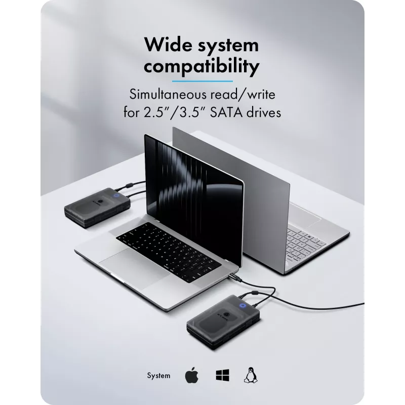 ICY BOX Spade Base 388 puzdro pre 2,5 palca/3,5 palca SATA SSD/HDD