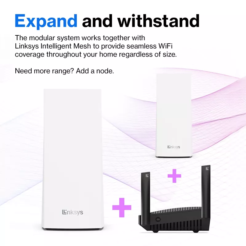 Linksys AX5400 Whole Home Mesh WiFi 6 dvojpásmový systém, balenie 2 ks