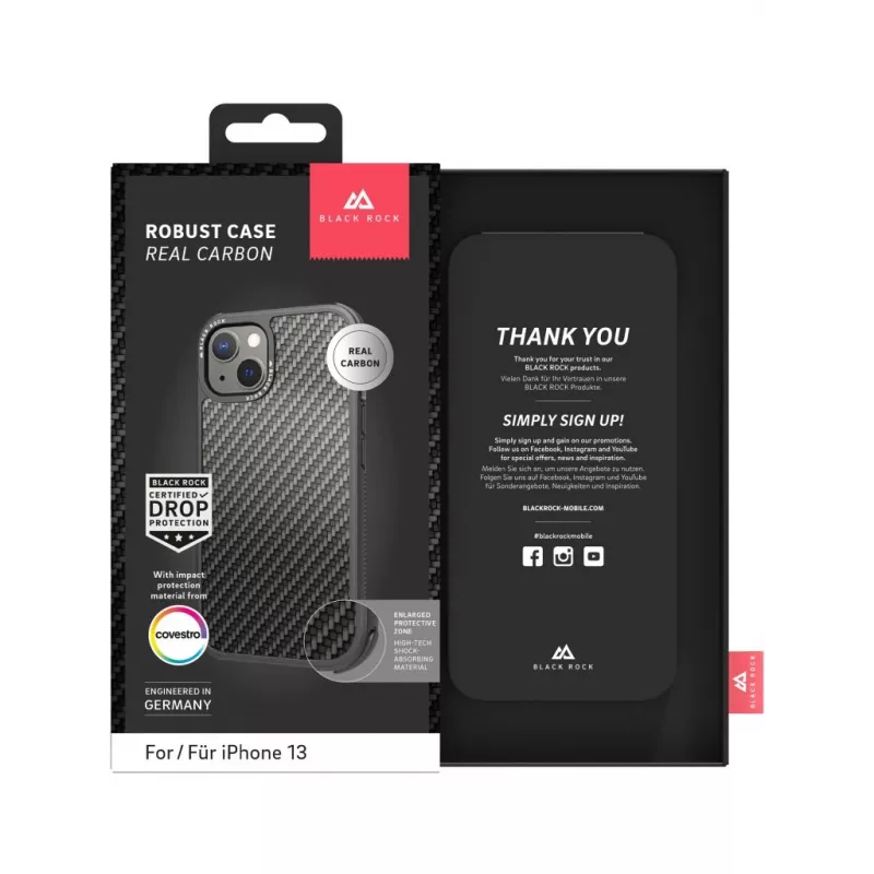 Hama Robust Real Carbon puzdro na mobil 15,5 cm (6,1 palca) kryt čierna