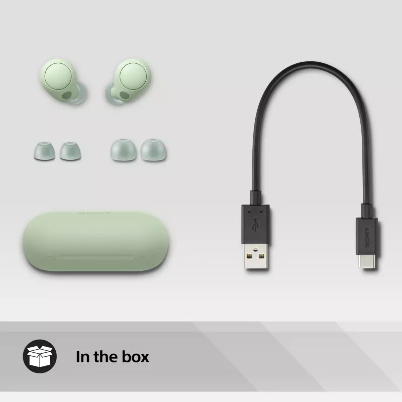 Sony WF-C700N headset True Wireless Stereo (TWS) in-ear hovory/hudba Bluetooth zelený
