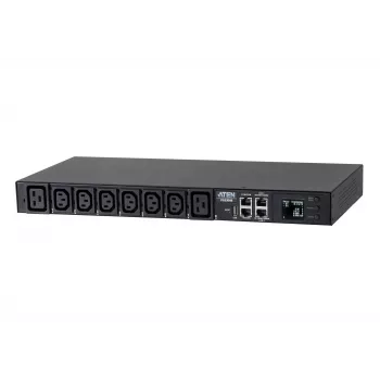ATEN 32A 8-násobná 1HE Metered eco PDU, Metered, 1HE, čierna, LCD, 8 AC výstupov, C13 konektor samica, C19 konektor samica
