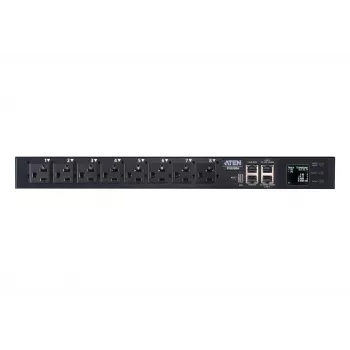 ATEN 32A 8-násobná 1HE Metered eco PDU, Metered, 1HE, čierna, LCD, 8 AC výstupov, C13 konektor samica, C19 konektor samica