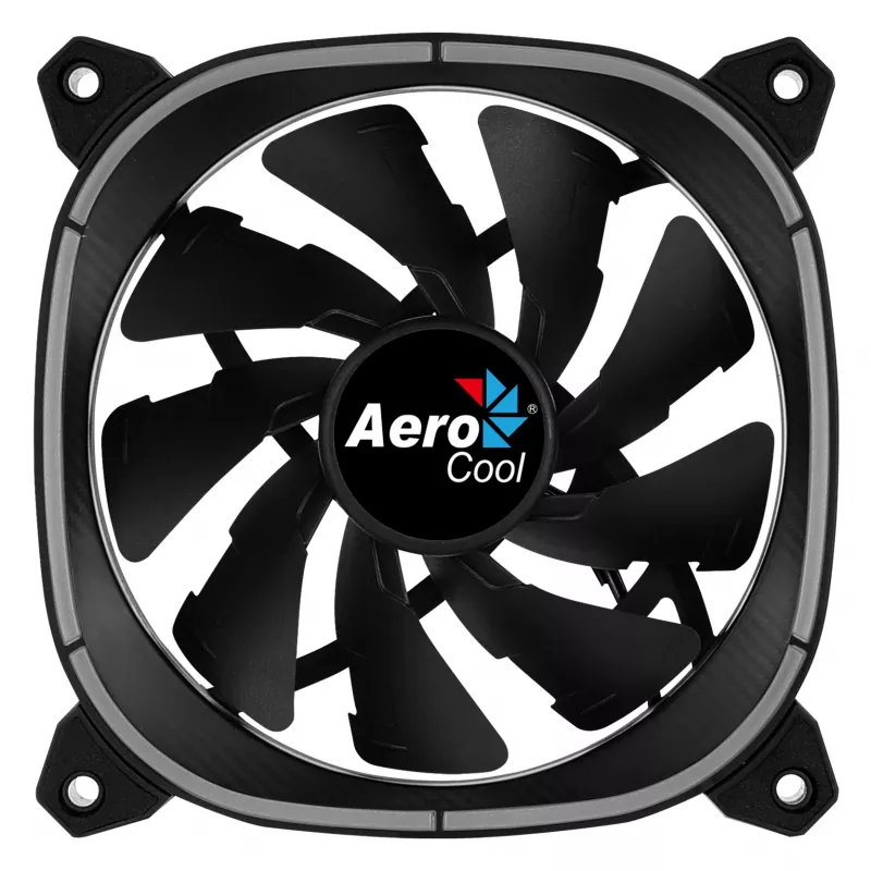 Aerocool ASTRO12 PC ventilátor 12cm LED RGB antivibračný 6 Pins čierny