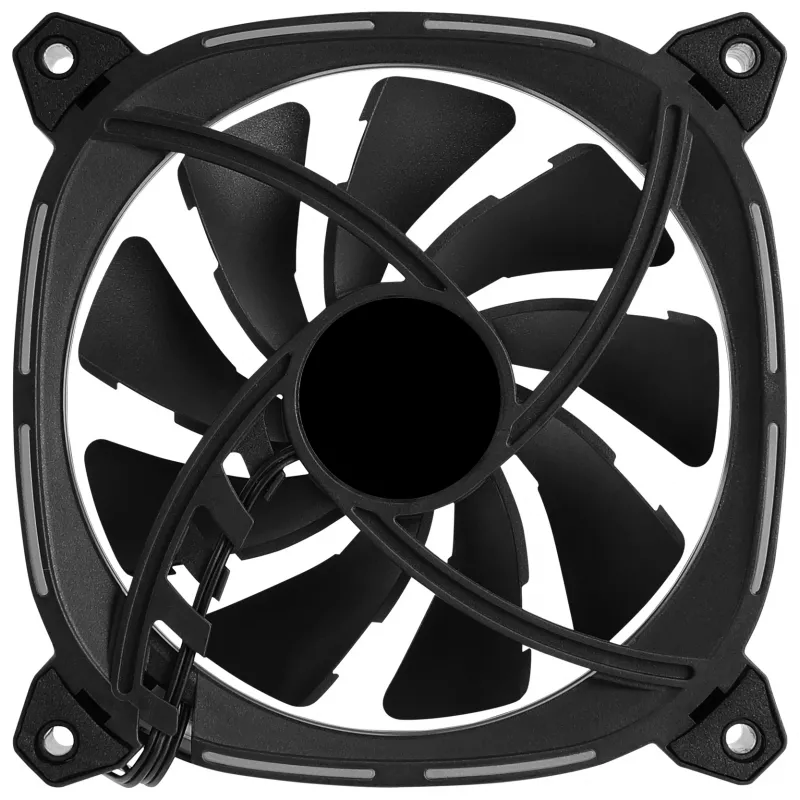 Aerocool ASTRO12 PC ventilátor 12cm LED RGB antivibračný 6 Pins čierny