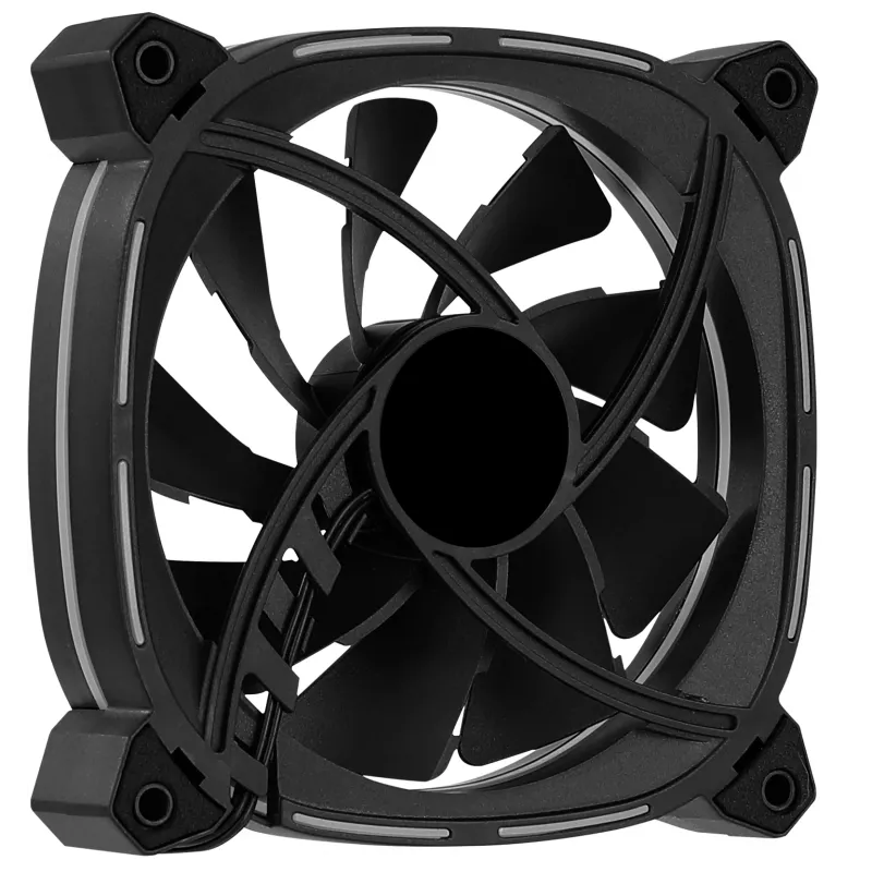 Aerocool ASTRO12 PC ventilátor 12cm LED RGB antivibračný 6 Pins čierny