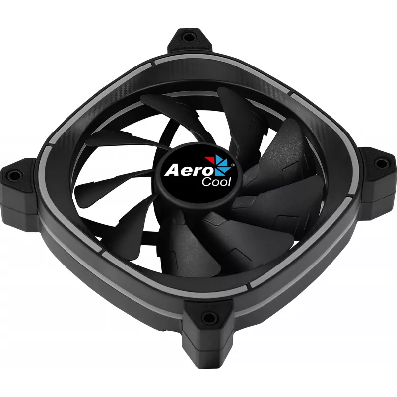 Aerocool ASTRO12 PC ventilátor 12cm LED RGB antivibračný 6 Pins čierny