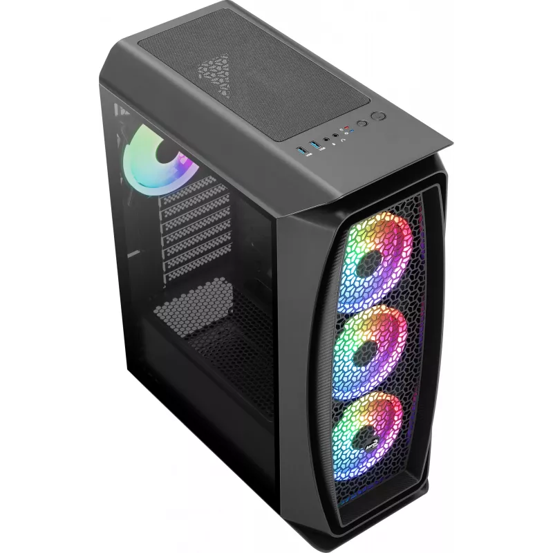 Aerocool Aero One Duo ATX PC skriňa 4x ARGB ventilátor 12 cm + predná mriežka