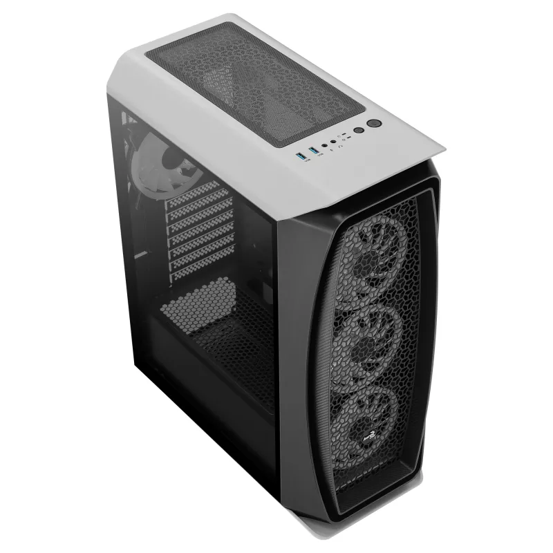 Aerocool AEROONEDUOWHV1 Gaming ATX skriňa 4x ARGB ventilátor biela