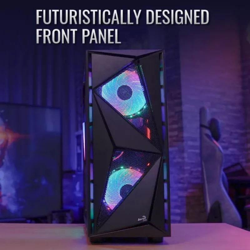 Aerocool Glider Tempered Glass čierna