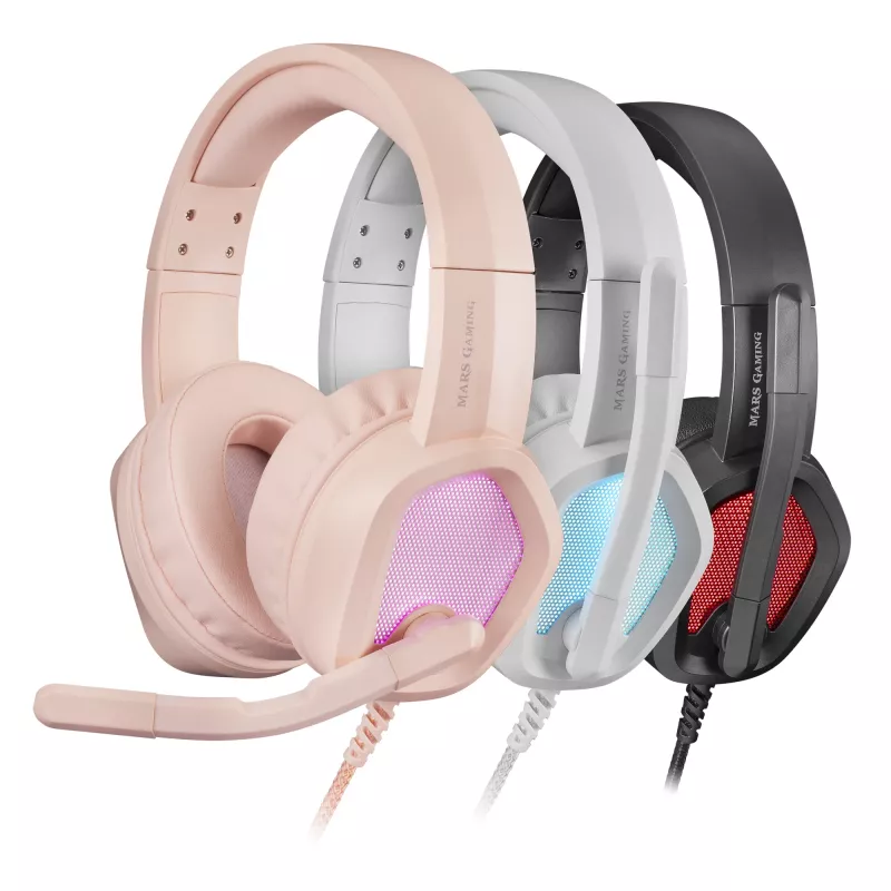 Mars Gaming MH320 headset káblový cez hlavu USB Type-A ružový