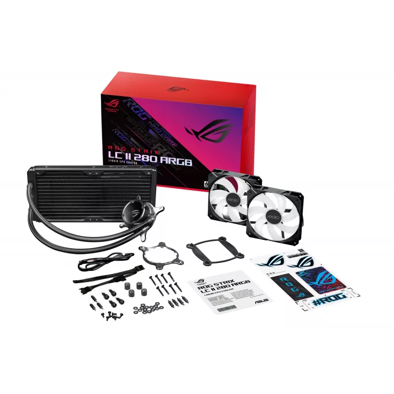 ASUS ROG STRIX LC II 280 ARGB chladič procesora All-in-One kvapalinový 14 cm čierny 1 kus