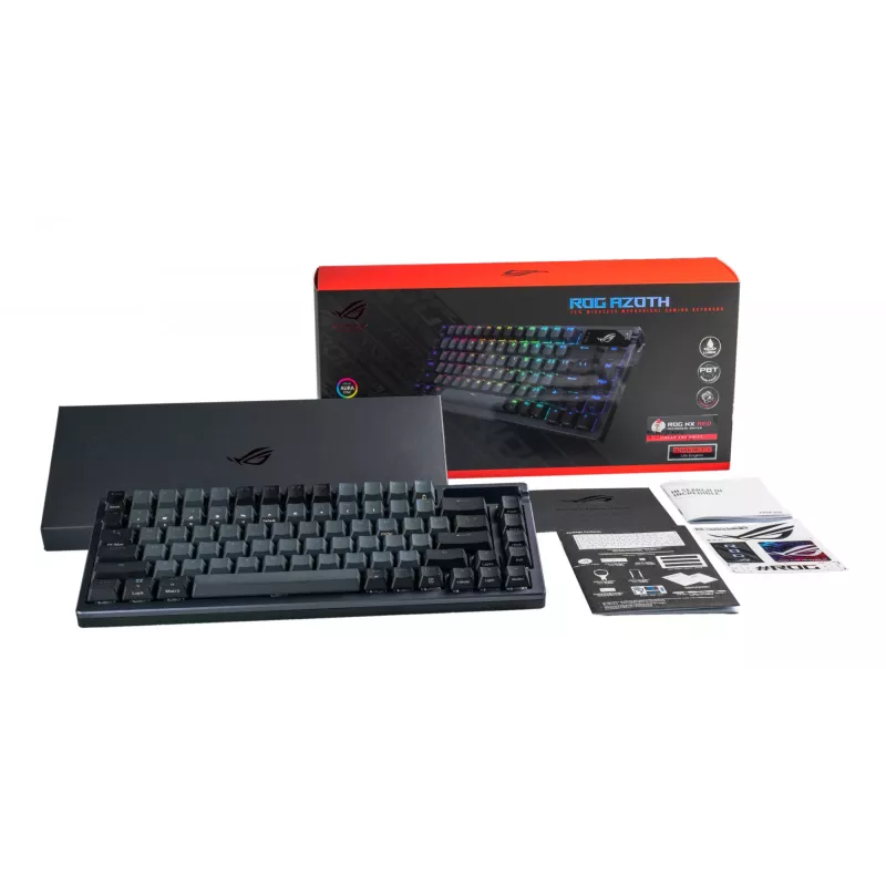 ASUS ROG AZOTH klávesnica Gaming USB RF Wireless Bluetooth čierna 75% (Nordic kbd)