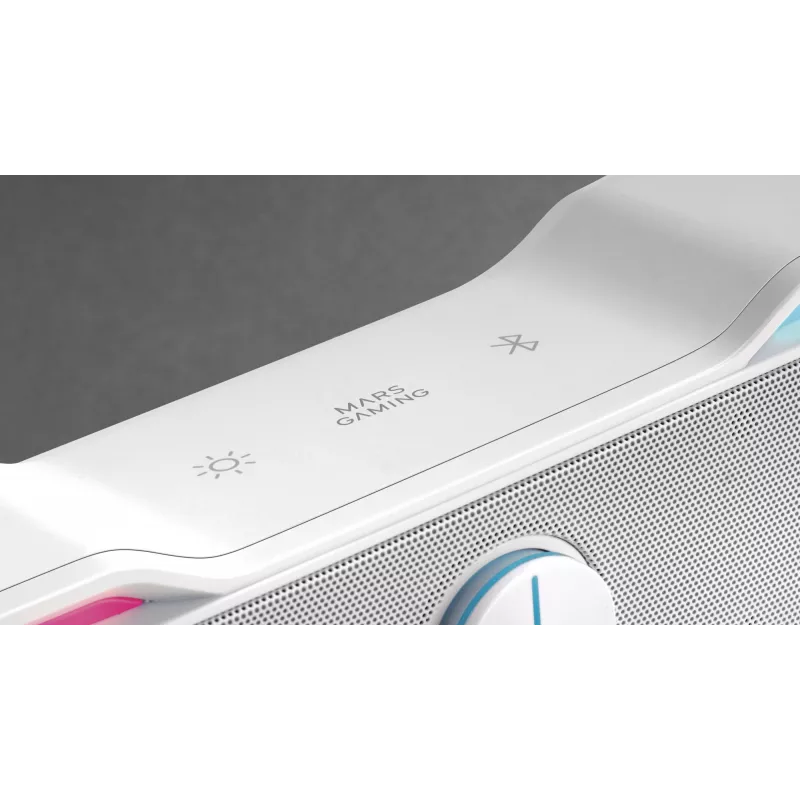 Mars Gaming MSBX, biely reproduktor soundbar 10W, 10 W, 10 W, biely, káblový & bezdrôtový, 435 mm, 85 mm