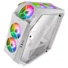 Mars Gaming MC51W biela PC Gaming ATX skriňa s dvojitým tvrdeným sklom, 5x RGB 12cm ventilátor