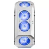Mars Gaming MC51W biela PC Gaming ATX skriňa s dvojitým tvrdeným sklom, 5x RGB 12cm ventilátor