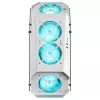 Mars Gaming MC51W biela PC Gaming ATX skriňa s dvojitým tvrdeným sklom, 5x RGB 12cm ventilátor