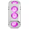 Mars Gaming MC51W biela PC Gaming ATX skriňa s dvojitým tvrdeným sklom, 5x RGB 12cm ventilátor