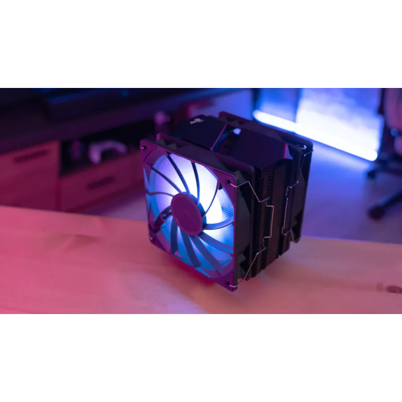 Aerocool Rime 4 Dual chladič procesora vzduchový 12 cm čierny 1 kus