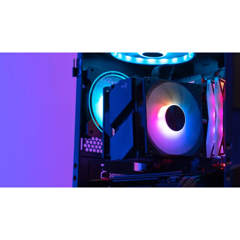 Aerocool Rime 4 Dual chladič procesora vzduchový 12 cm čierny 1 kus