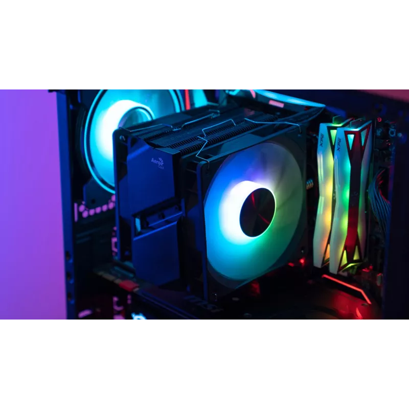 Aerocool Rime 4 Dual chladič procesora vzduchový 12 cm čierny 1 kus