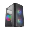 Mars Gaming MC300 Micro ATX Tempered Glass PC skriňa 3xFRGB ventilátor čierna