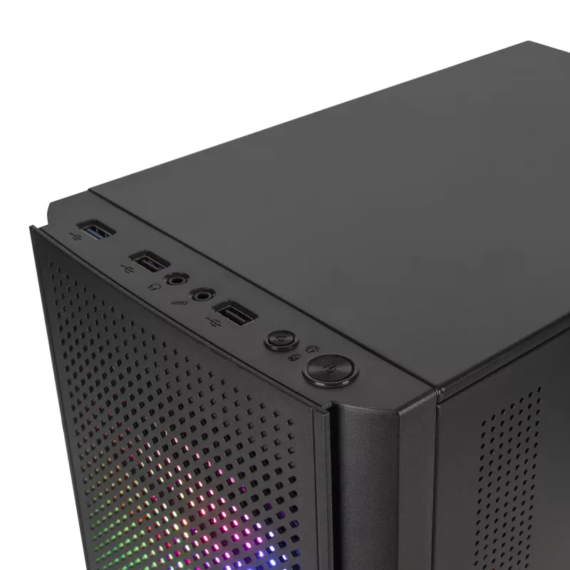Mars Gaming MC300 Micro ATX Tempered Glass PC skriňa 3xFRGB ventilátor čierna