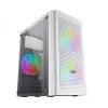Mars Gaming MC300W Micro-ATX skriňa s tvrdeným sklom, 3x FrGB ventilátor, biela