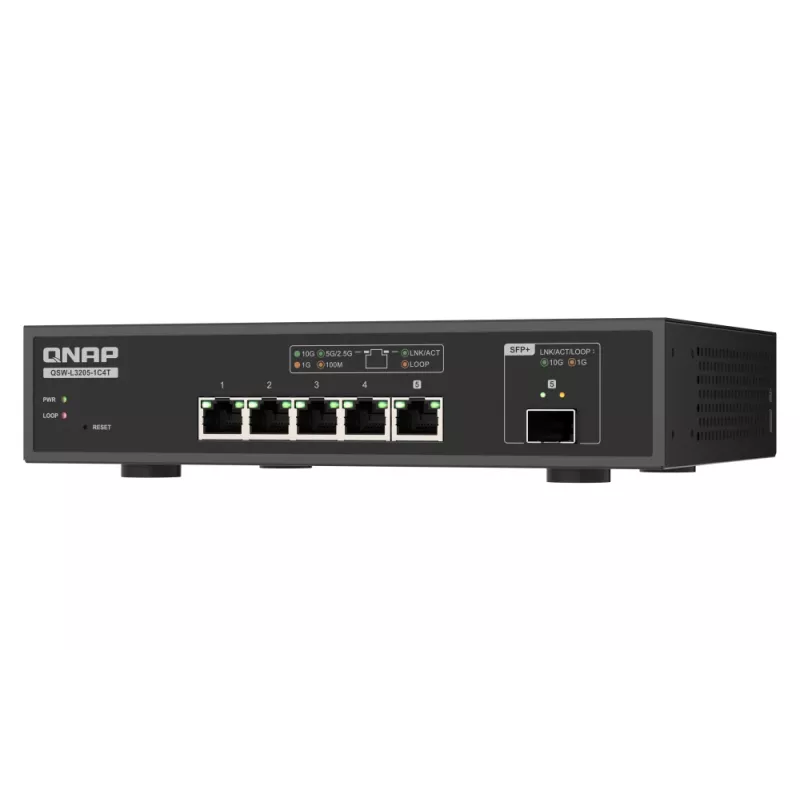 QNAP QSW-L3205-1C4T 4 Managed 10G Ethernet (100/1000/10000) desktop čierna