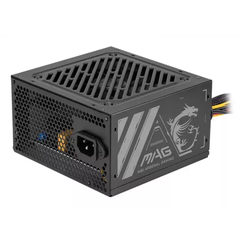 Napájací zdroj MSI MAG A500N-H 500 W ATX 24-Pin, aktívne chladenie, čierny