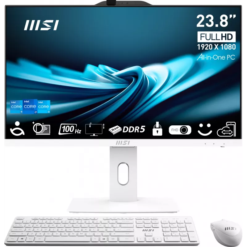 Monoblok PC MSI PRO AP241P 14M — Intel Core i5-14400, 16GB DDR5 5600MHz, 512GB SSD, Intel UHD, Windows 11 Pro