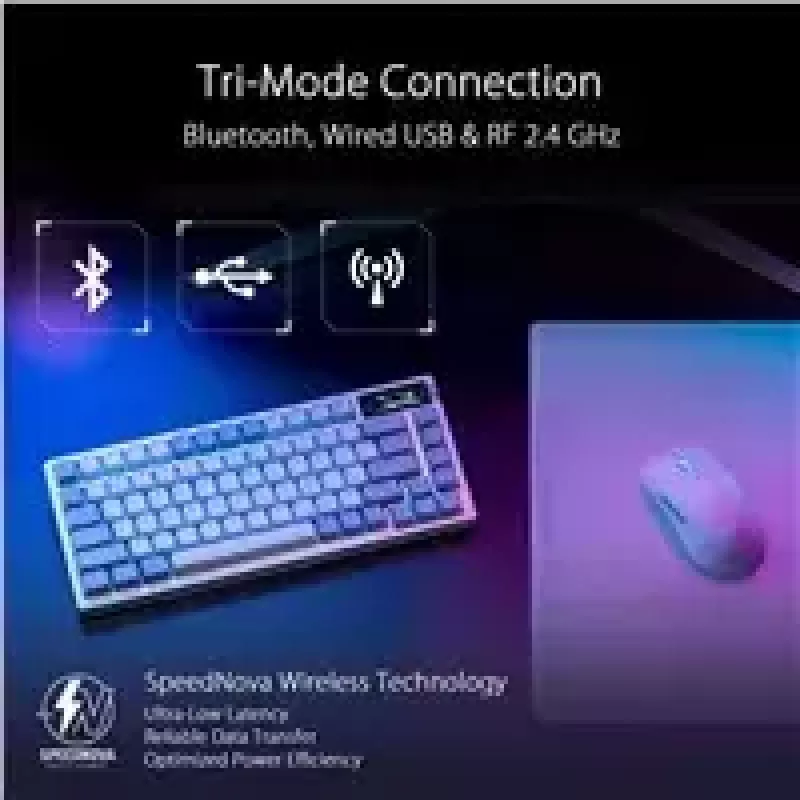 ASUS ROG Azoth klávesnica Gaming USB + RF Wireless + Bluetooth biela