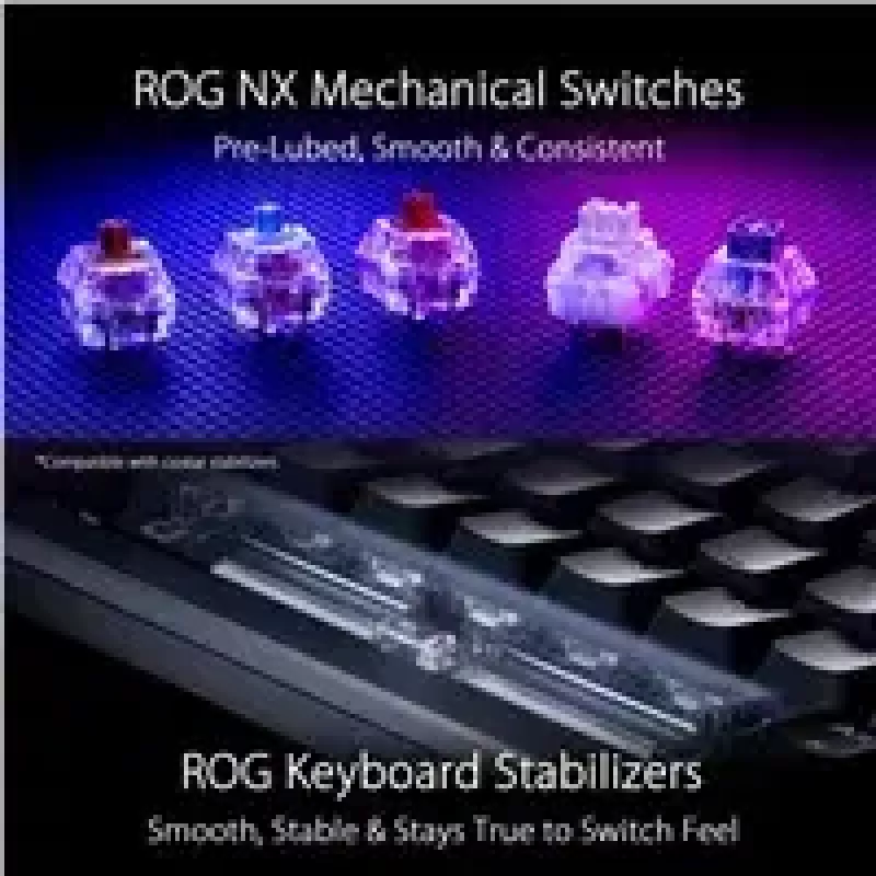 ASUS ROG Azoth klávesnica Gaming USB + RF Wireless + Bluetooth biela