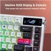 Mechanická bezdrôtová klávesnica ASUS ROG Azoth X — US rozloženie, Bluetooth & RF 2,4 GHz, biela