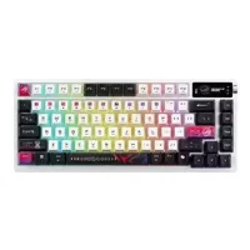 Mechanická bezdrôtová klávesnica ASUS ROG Azoth X — US rozloženie, Bluetooth & RF 2,4 GHz, biela