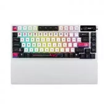 Mechanická bezdrôtová klávesnica ASUS ROG Azoth X — US rozloženie, Bluetooth & RF 2,4 GHz, biela