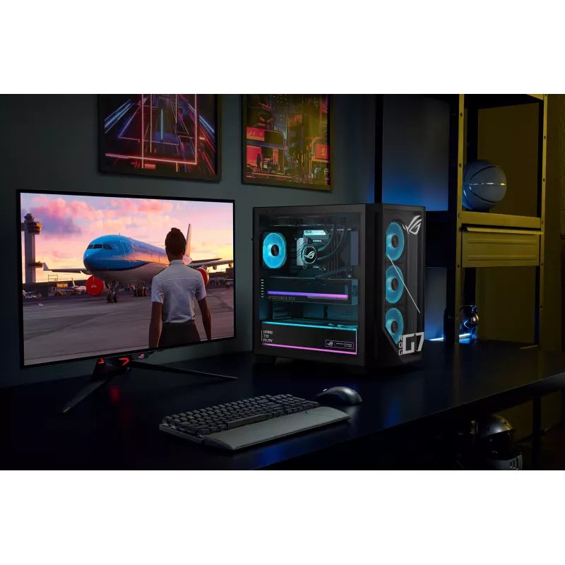 ASUS ROG G700 G700TF-05225F114W Intel Core Ultra 5 225F 32 GB DDR5-SDRAM 1 TB SSD NVIDIA GeForce RTX 5060 Windows 11 Home Tower PC čierna