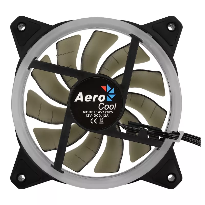 Aerocool Rev RGB počítačový ventilátor do skrine 12 cm čierny